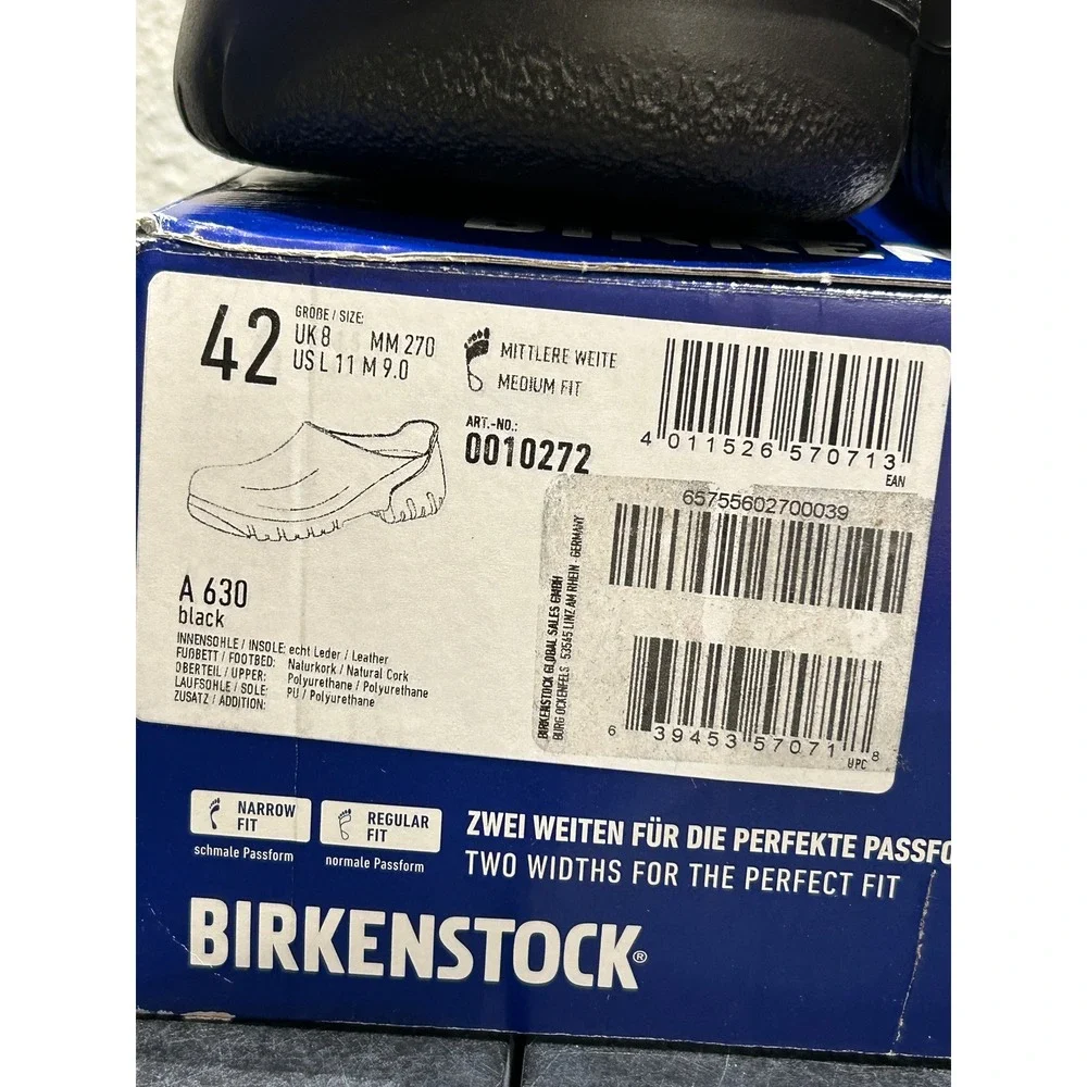 Birkenstock A 630 Polyurethane Black EU 42 US L 11 M 9 Mens